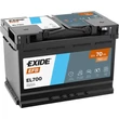 Kép 1/4 - EXIDE Start-Stop 70Ah jobb+ EL700 akkumulátor