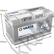Kép 2/5 - Varta Dynamic EFB 75Ah Start-Stop jobb+ 575500073K262 akkumulátor