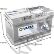 Kép 2/5 - Varta Dynamic EFB 80Ah Start-Stop jobb+ 580500080K262 akkumulátor