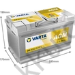 Kép 2/5 - Varta Dynamic AGM 80Ah jobb+ 580901080K262 akkumulátor