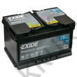 Kép 1/4 - EXIDE Premium 72Ah jobb+ EA722 akkumulátor