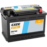 EXIDE Excell 74Ah jobb+ EB740 akkumulátor