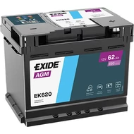 EXIDE AGM 62Ah jobb+ EK620 akkumulátor EXIDE AGM 62Ah jobb+ EK620 akkumulátor