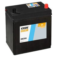 Exide Excell 35Ah jobb+ vékony sarus akkumulátor EB356 Exide Excell 35Ah jobb+ vékony sarus akkumulátor EB356