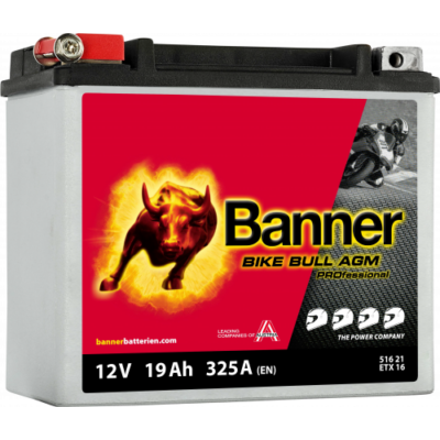 Banner Bike Bull Professional AGM+SLA 12 V 19 Ah bal+ ( ETX16) akkumulátor
