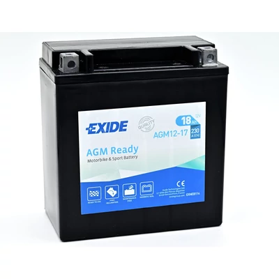Exide 12V 18Ah AGM bal+ AGM12-17 akkumulátor