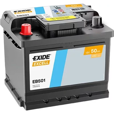 EXIDE Excell 50Ah bal+ EB501 akkumulátor