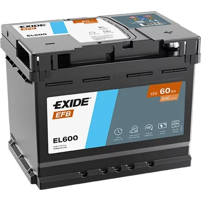 EXIDE Start-Stop 60Ah jobb+ EL600 akkumulátor