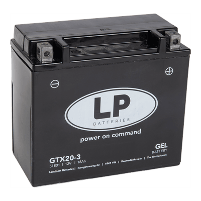 Landport 12V 18 Ah AGM+SLA jobb+ ( GTX20-3 ) akkumulátor