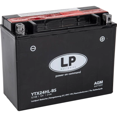 Landport 12V 21Ah AGM jobb+ ( YTX24HL-BS ) akkumulátor