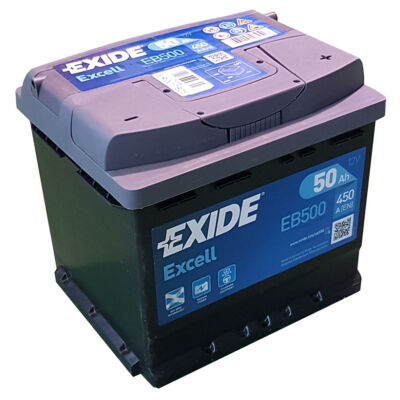EXIDE Excell 50 Ah jobb+ EB500 akkumulátor