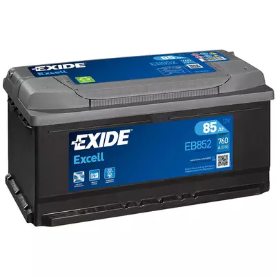 EXIDE Excell 85Ah jobb+ EB852 akkumulátor
