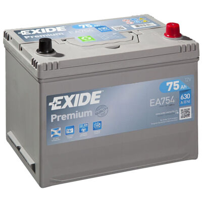 EXIDE Premium 75Ah jobb+ EA754 akkumulátor