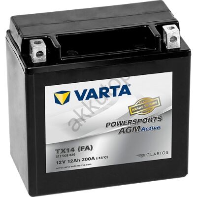 Varta Powersports AGM Active 12Ah YTX14-4 akkumulátor