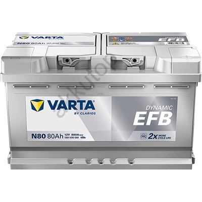 Varta Dynamic EFB 80Ah Start-Stop jobb+ 580500080K262 akkumulátor