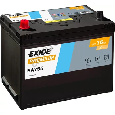 EXIDE Premium 75Ah bal+ EA755 akkumulátor