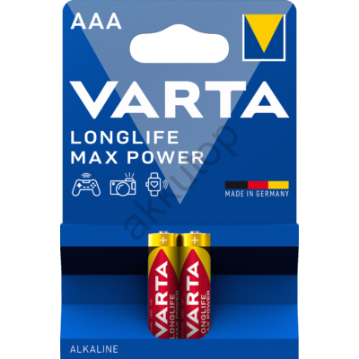 Varta mikro elem Longlife Max Power AAA LR03