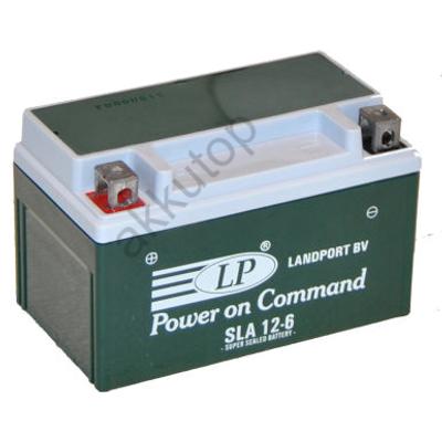 Landport 12V 6 Ah AGM+SLA bal+ ( YTX7A-4, SLA 12-6 ) akkumulátor