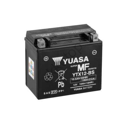 YUASA 12V 10Ah YTX12-BS bal+ AGM akkumulátor
