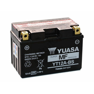 YUASA 12V 10 Ah YT12A-BS bal+ AGM akkumulátor