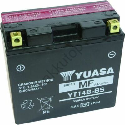 YUASA 12V 12Ah YT14B-BS bal+ AGM akkumulátor