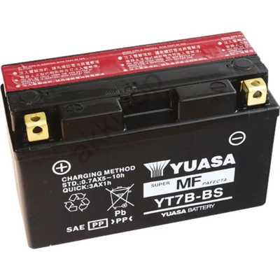 YUASA 12V 6,5Ah YT7B-BS bal+ AGM akkumulátor