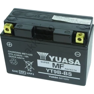 YUASA 12V 8Ah YT9B-BS bal+ AGM akkumulátor