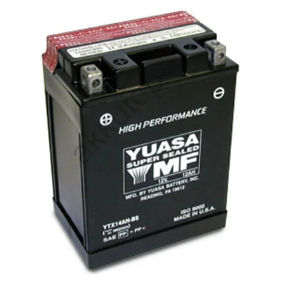 YUASA 12V 12Ah YTX14AH-BS bal+ AGM akkumulátor