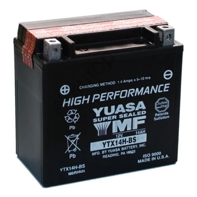 YUASA 12V 12Ah YTX14H-BS bal+ AGM akkumulátor