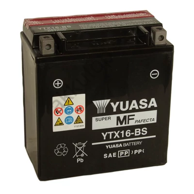 YUASA 12V 14Ah YTX16-BS bal+ AGM akkumulátor
